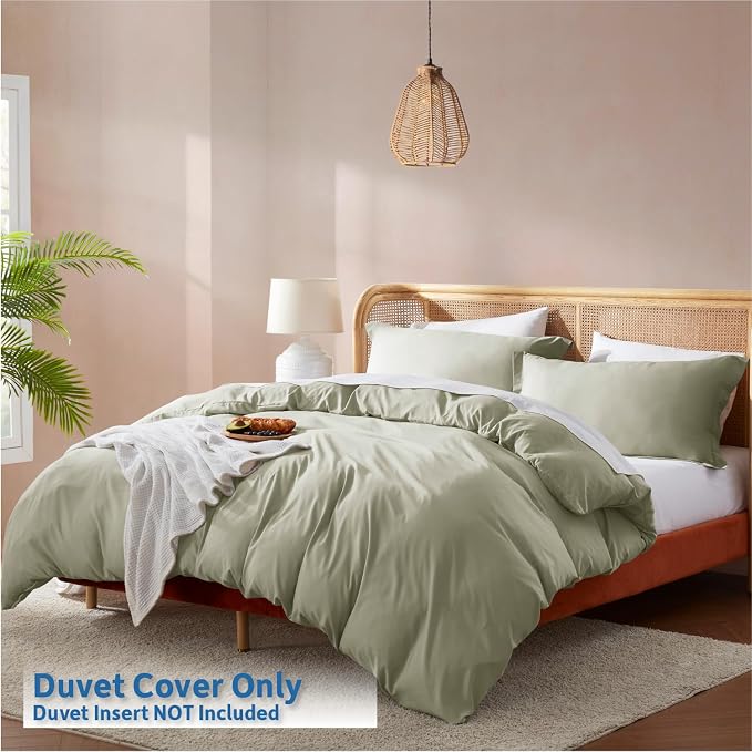 Nestl Light Sage Duvet Cover King Size - Image 2