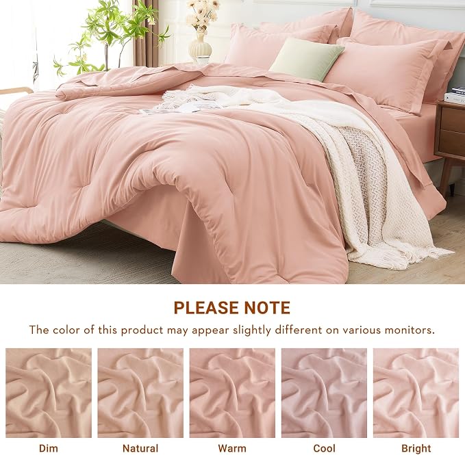 MUXHOMO 7 Pieces Full Comforter Set, Soft Bed in a Bag Full Size, All Season - Image 8
