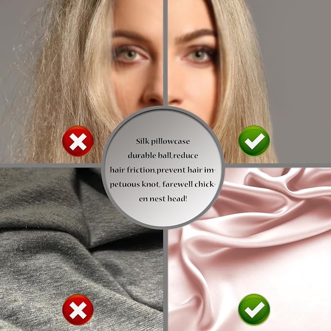 Silk Pillow Cases 2 Pack, Soft Breathable and Sliky Standard Size Pillow Cases - Image 5