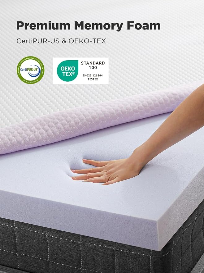 PERLECARE 4 Inch Gel Memory Foam Mattress Topper, Premium Soft Mattress Topper - Image 7