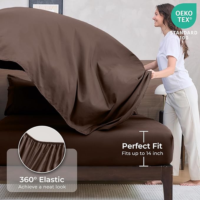 HEVUMYI Brown Full Comforter Set - Image 5