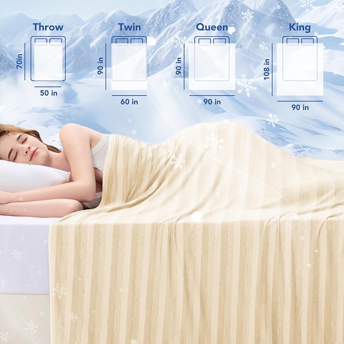 GOHERO Cooling Blanket Queen Size- 90"x90" Summer Cooling Throw Blanket - Image 7