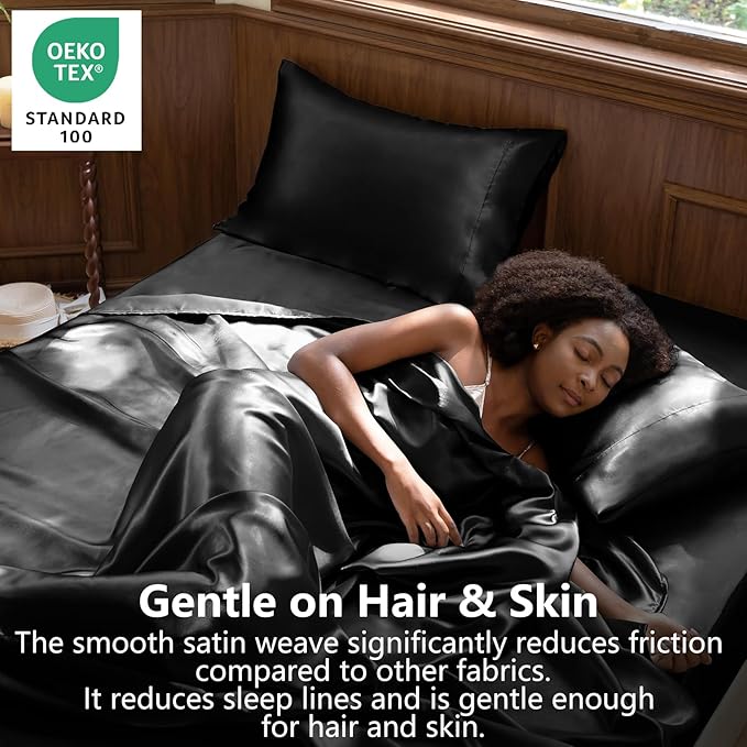 CozyLux Satin Sheets Twin XL Sheets - Image 2