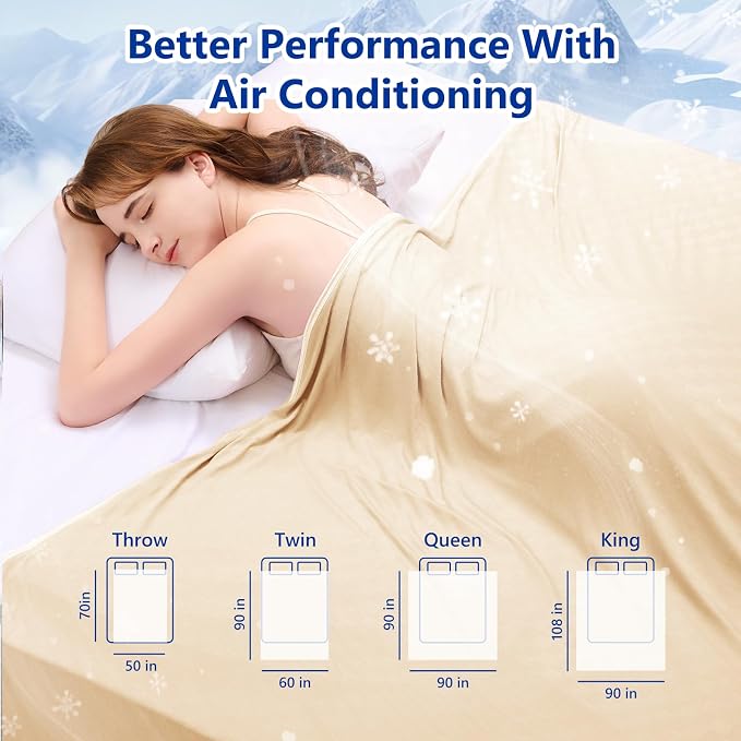 Topcee Cooling Blanket Queen Size- 90"x90" Summer Cooling Throw Blanket - Image 7