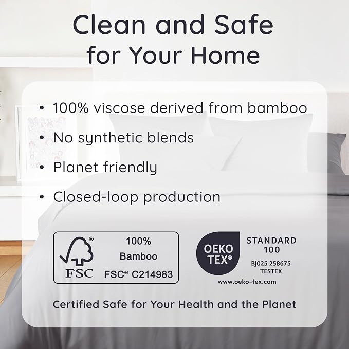 Bambaw 100% Viscose Derived from Bamboo Fitted Sheet, Cooling Fitted Sheet King - Image 6