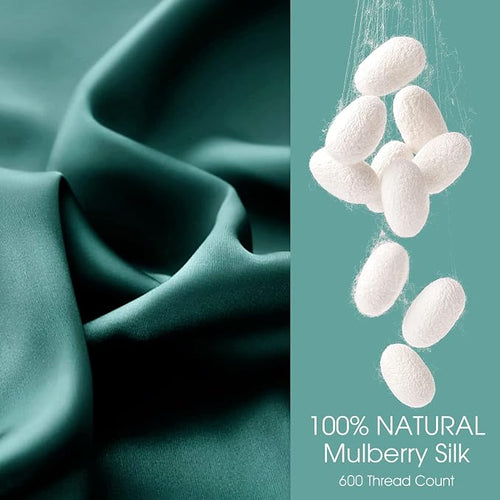 100% Silk Pillow Cases 2 Pack Queen Size Mulberry Silk Pillowcase - Image 2