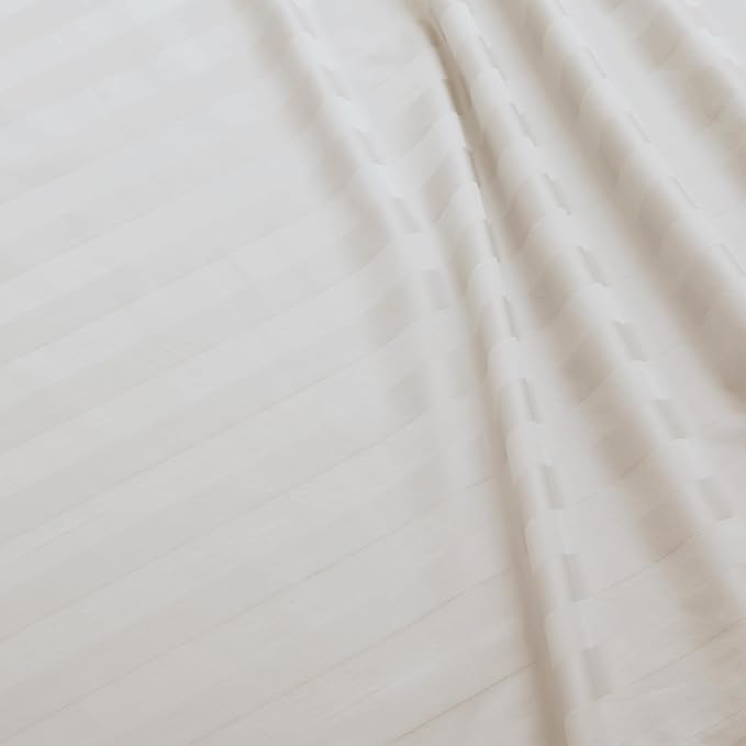 Flat Sheet Only King Size, 400 TC 100% Egyptian Cotton Flat Sheet Striped - Image 3