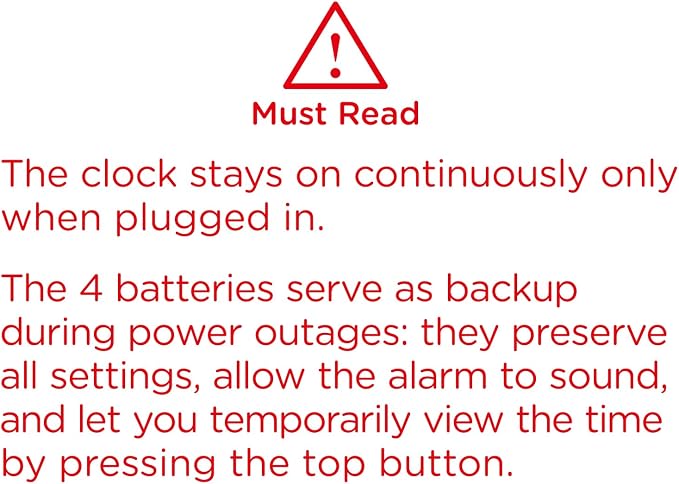 Peakeep Small Digital Alarm Clock Plug in - Image 9