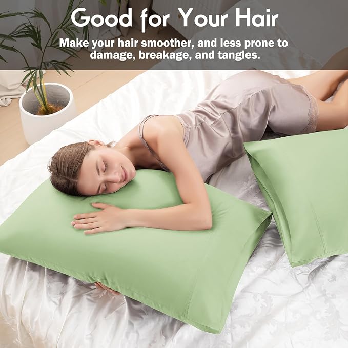 Pillowcases Queen Size 2 Pack, Cooling Viscose from Bamboo Pillow Cases - Image 5