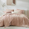 WRENSONGE King Comforter Set, 7 Pieces Clay Pink Soft Bed in a Bag King by WRENSONGE