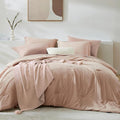WRENSONGE Full Size Comforter Set- 7 Pieces Clay Pink Bed in a Bag Full Size by WRENSONGE