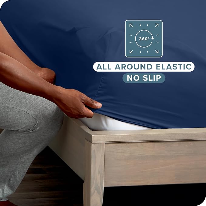 Bare Home 2-Pack Fitted Bottom Sheets Full - Image 3