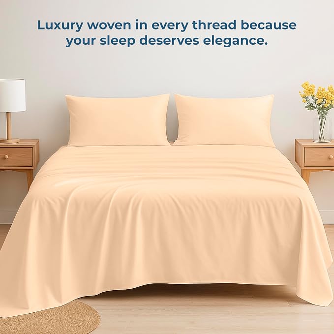 Royale Linens 100% Organic Cotton Twin Flat Sheet Only - Image 6