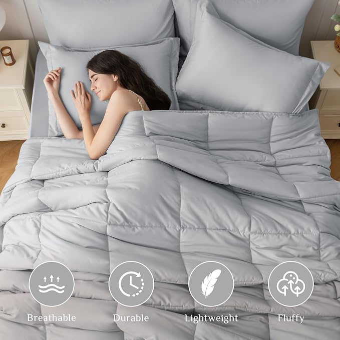 JOLLYVOGUE California King Comforter Set, Ultra-Soft Bed in a Bag Cal King Size - Image 2