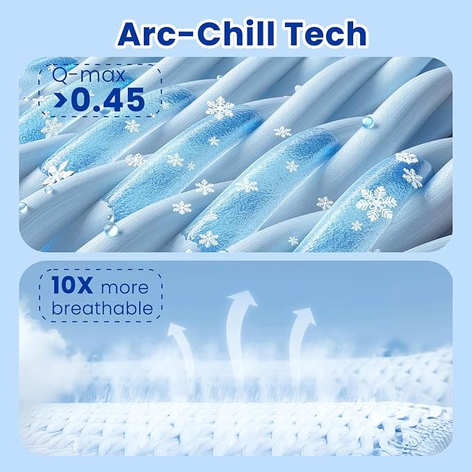 Topcee Cooling Blankets for Hot Sleepers, Arc-Chill Q-Max >0.5 Cool Fiber - Image 3