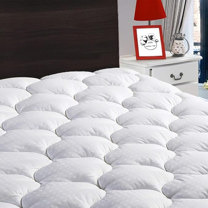 LEISURE TOWN Olympic Queen Mattress Pad Cover Mattress Topper Cotton Top Pillow by LEISURETOWN