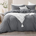 NEXHOME PRO Cotton Duvet Cover Set King Size Linen Look Textured Organic by NEXHOMEPRO