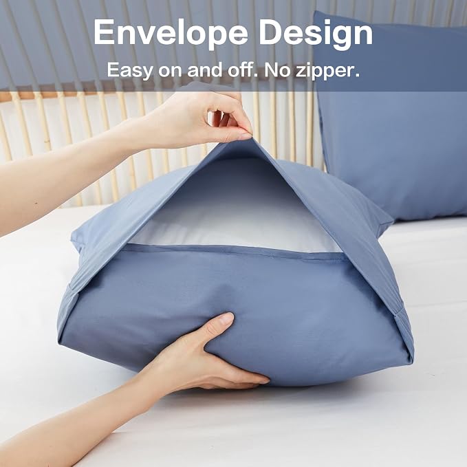 ROSGONIA King Size Comforter Set Slate Blue - Image 6