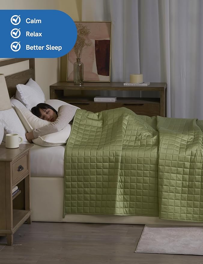 YnM Cooling Weighted Blanket for Adults, 15lbs Heavy Bed Throw for One Person - Image 3