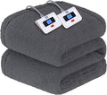 Sealy Electric Blanket Queen Size, Dual Control Soft Sherpa Heated Blanket by Sealy