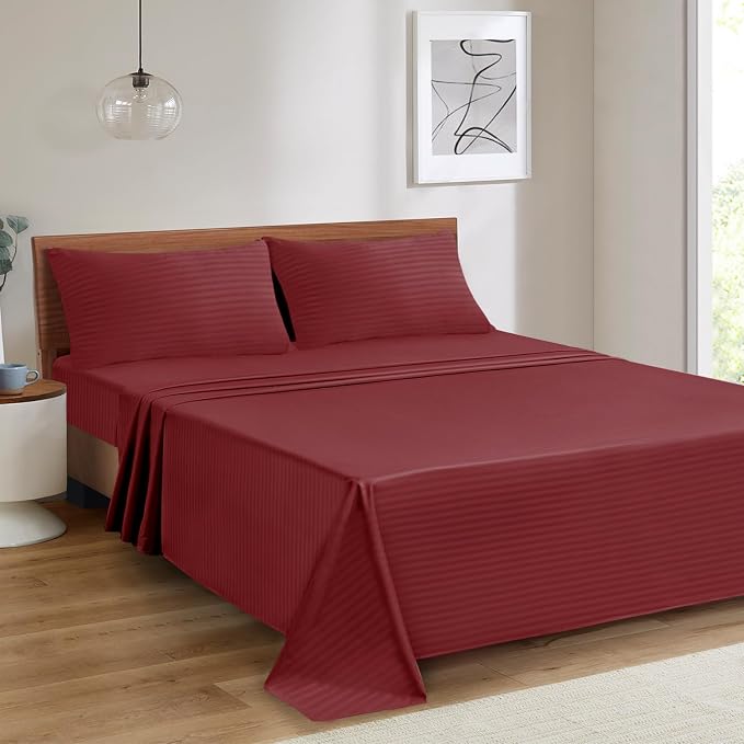 Mejoroom Striped King Size Bed Sheet Set - Image 5