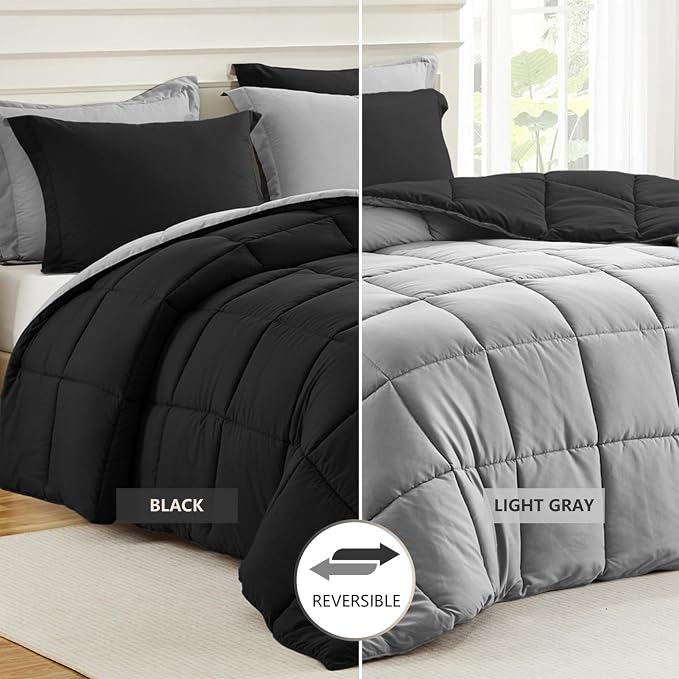 Homelike Moment Twin Comforter Set Black, Comforter Twin Size Bed Set, - Image 2