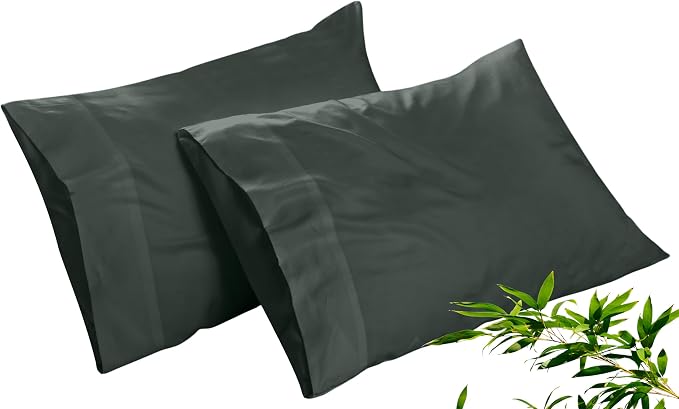 Royale Linens Cooling Pillow Cases Standard Size Set of 2-100% Rayon Derived by ROYALELINENS