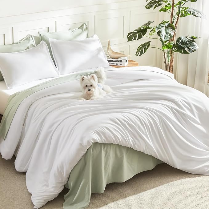 Litanika White Oversized King Comforter Set Super King Plus Size, 3 Pieces by Litanika