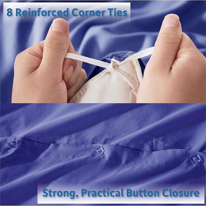 Nestl Royal Blue Duvet Cover King Size - Image 4