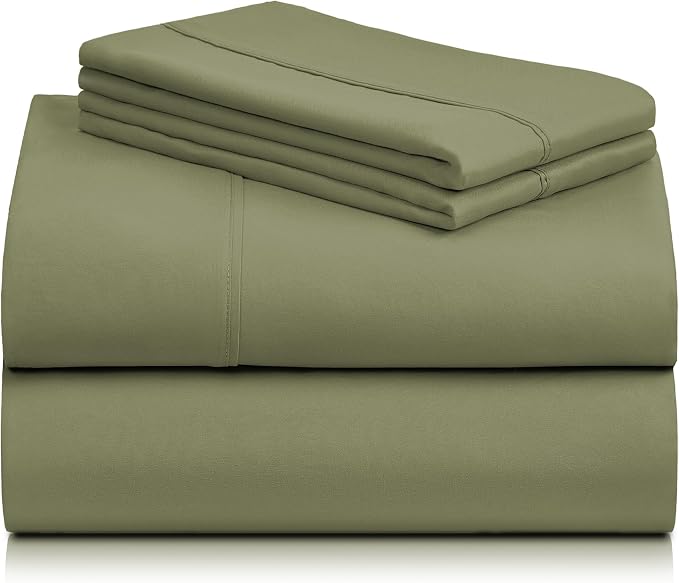 LuxClub 4 PC Queen Sheet Set, Deep Pockets Wrinkle Free Cooling Bed Sheets - Image 8