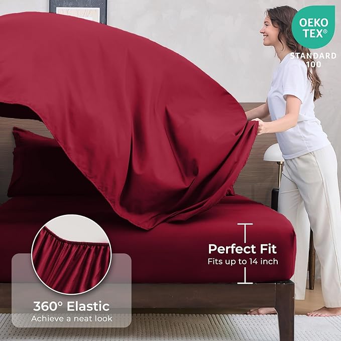 HEVUMYI Red Cali-King Comforter Set - Image 5