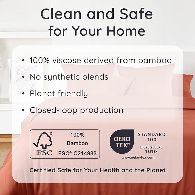 Bambaw 100% Viscose Derived from Bamboo Full Fitted Sheet Size, 15’’ Deep - Image 6