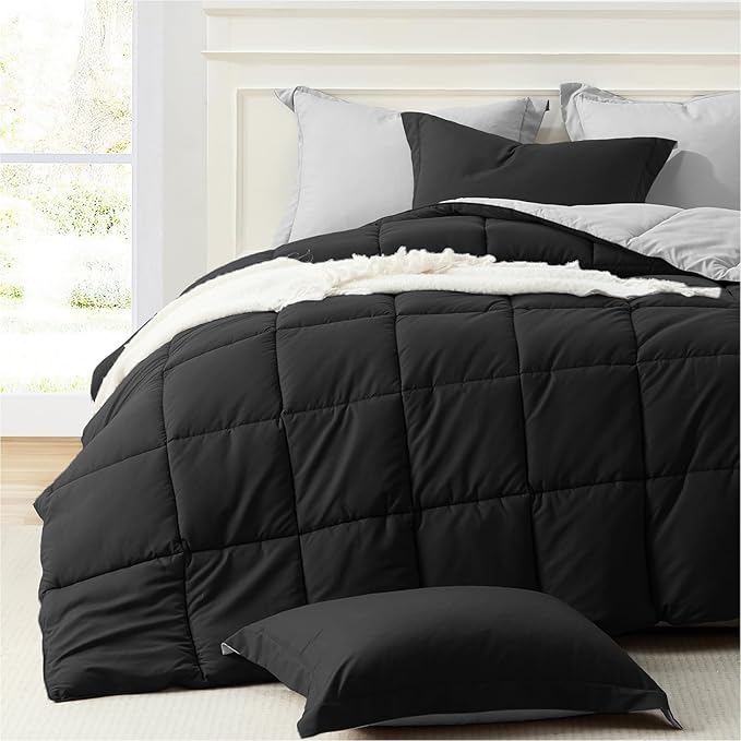 Homelike Moment Queen Comforter Set Black, Comforters Queen Size Set by HomelikeMoment