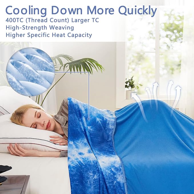 Topcee Cooling Blanket for Hot Sleepers, Absorbs Heat to Keep Body Cool for - Image 4