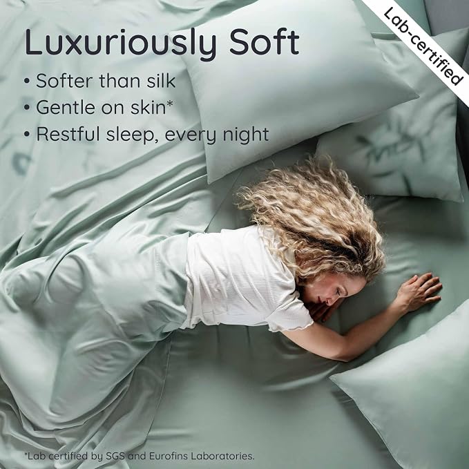 Bambaw 100% Viscose Derived from Bamboo Full Fitted Sheet Only, Soft & Cooling - Image 4