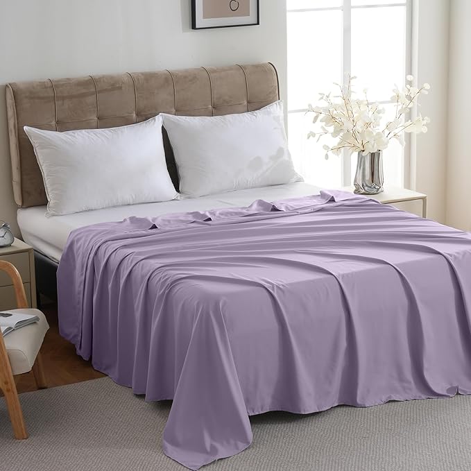 ZPECC King Flat Sheet Only 6 Pack, Durable Lavender Top Bed Sheets - Image 2