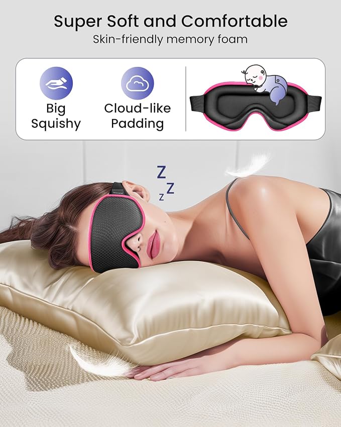 WAOAW Sleep Mask for Men Women: Blackout Eye Masks for Sleep - Image 5