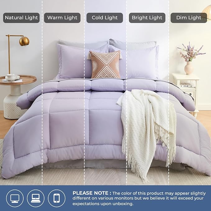 Sasttie Twin XL Comforter Set, 5 Pieces Reversible Twin XL Bed in a Bag - Image 8