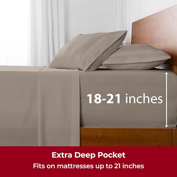 Mellanni Extra Deep California King Sheets - Image 6