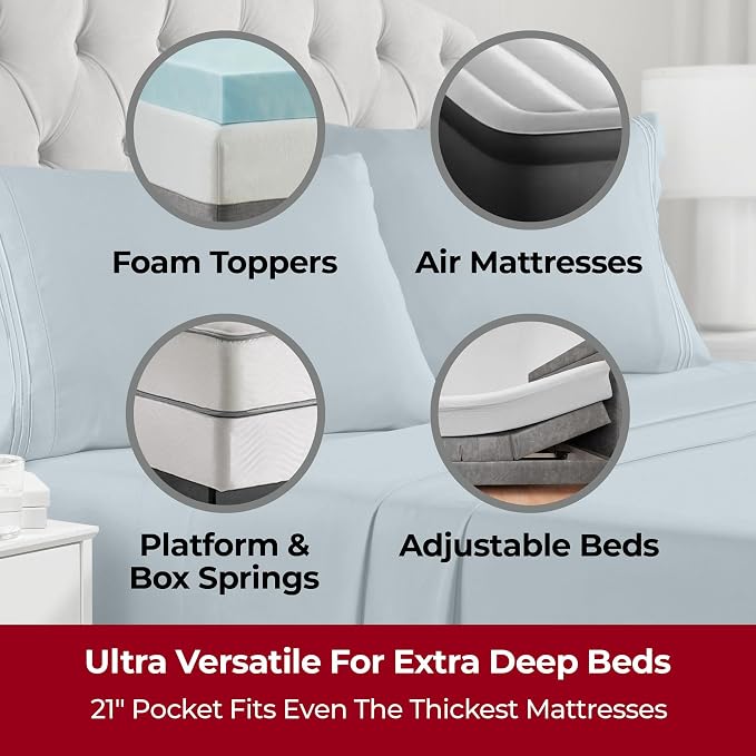 Mellanni Extra Deep Twin Sheets - Image 2