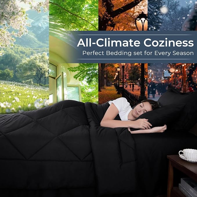 HEVUMYI Black King Comforter Set - Image 3