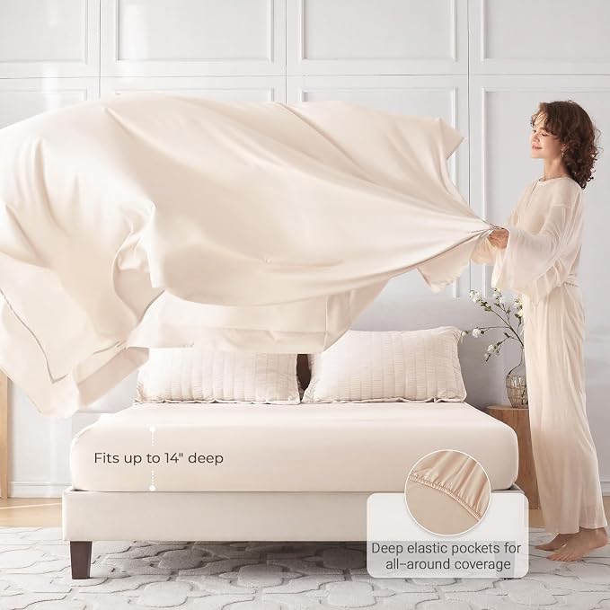 MUXHOMO 7 Pieces Full Comforter Set, Seersucker Bed in a Bag Full Size - Image 3