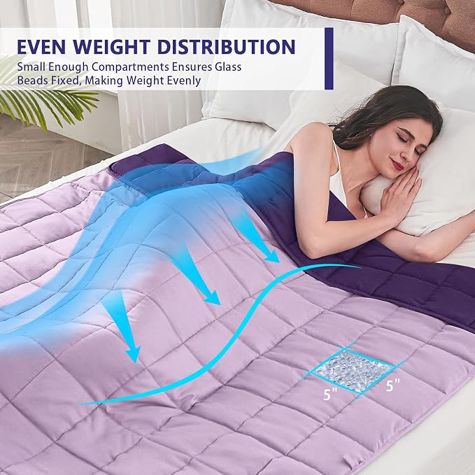 King Size Weighted Blanket for Adults Cooling Heavy Blanket for Sleeping - Image 7