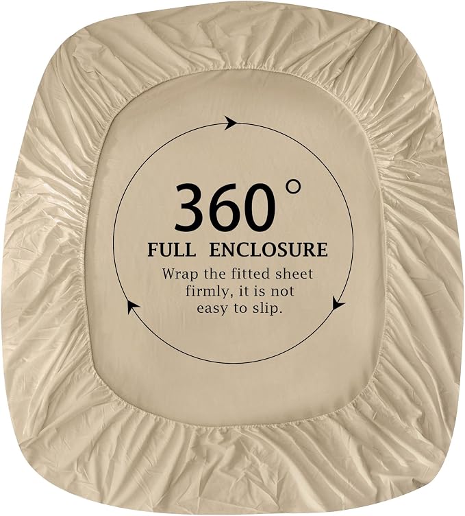 FreshCulture Pure Cotton Fitted Sheets King Size, 300 Thread Count Percale - Image 4