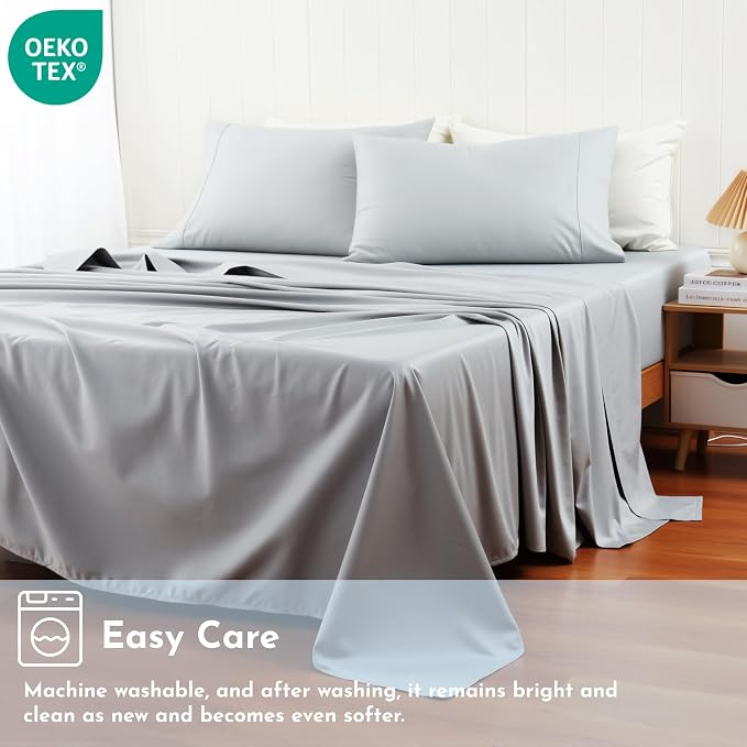 Cotton Flat Sheets Only, 600 TC 100% Cotton Flat Sheet Top Sheet Only, Full - Image 8