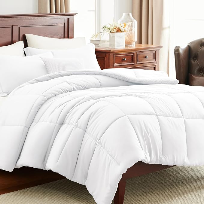 CozyLux California King Comforter Set White - Image 9