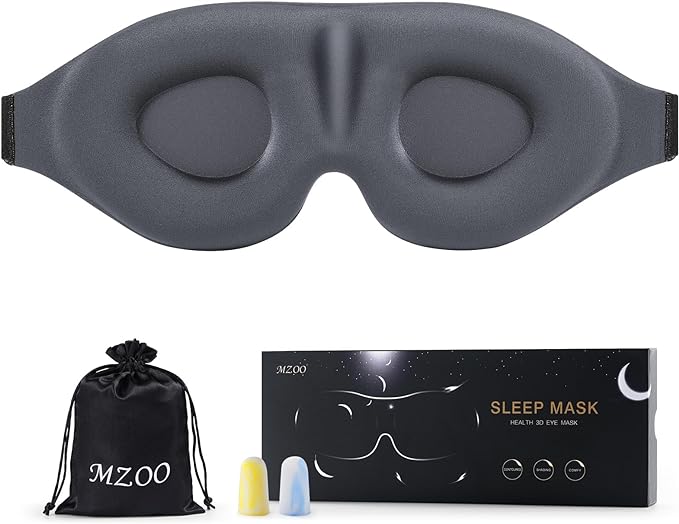 MZOO Luxury Sleep Eye Mask for Side Sleeper Men Women, Zero Eye Pressure 3D by MZOO