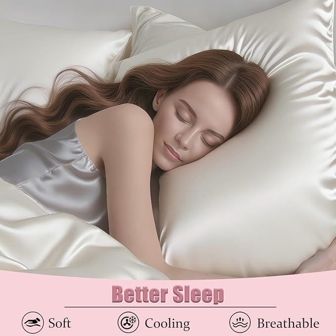 Mulberry Silk Pillow Cases 2 Pack Standard Size - Image 4