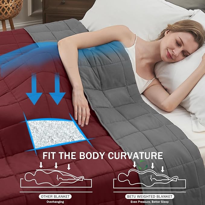 Weighted Blanket for Adults 15lbs, Twin Full Size Cooling Heavy Throw Blanket - Image 2