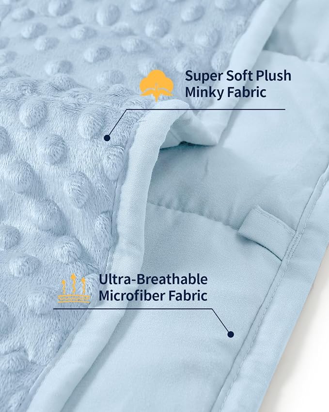 Mr. Sandman Weighted Blanket for Adults, Minky Dots Heavy Blanket for Women - Image 3